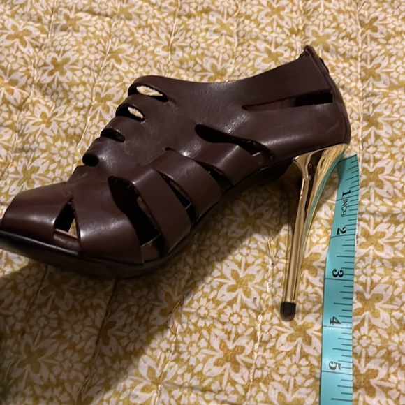 Cathy Jean Brazil brown leather heels size 7 - Picture 4 of 7